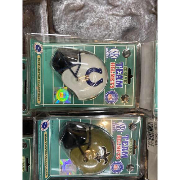 Vintage Score Board Ceramic NFL Helmet 1997 Hand Painted NEW. LOT OF 12 - Picture 11 of 16